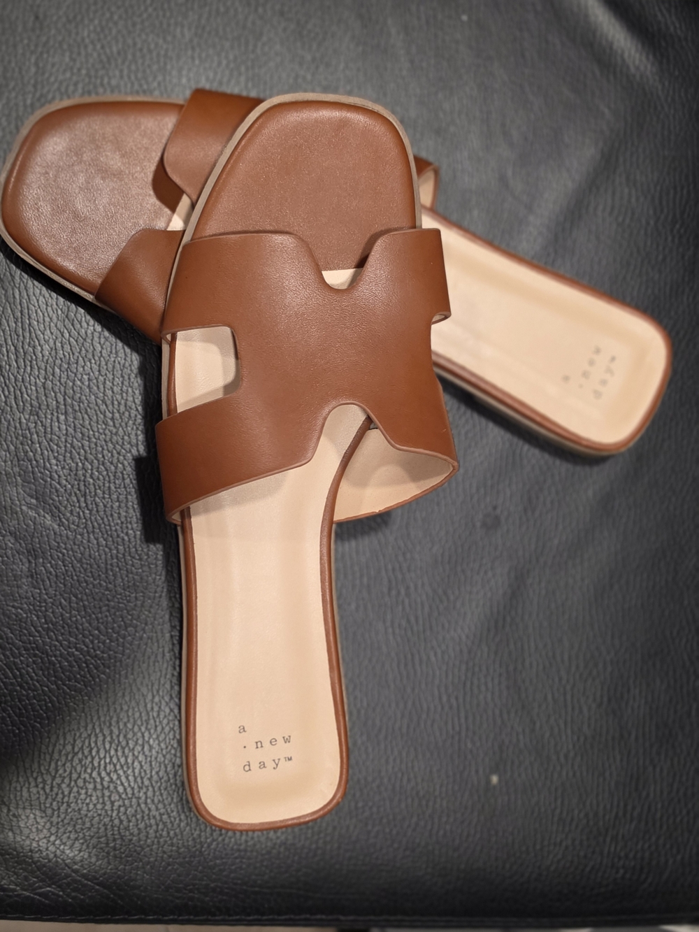 a new day Brown Slide Sandals with Cutout Strap - Picture 3 of 3